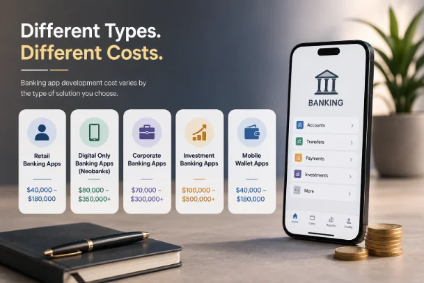 Cost of Banking App Development Depending on the Type of App